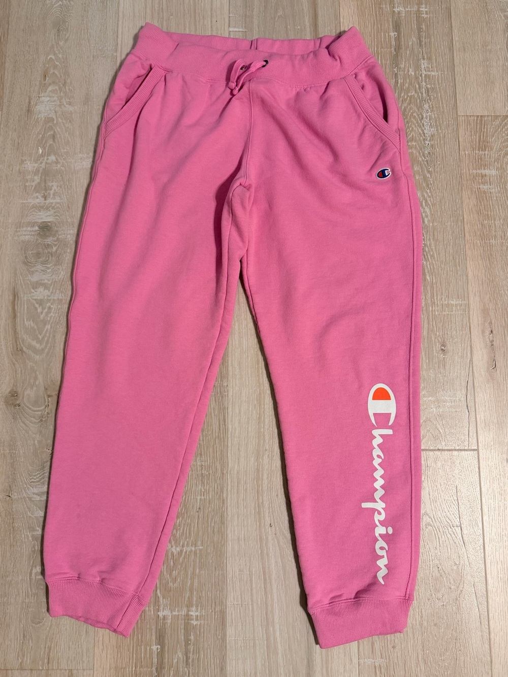 Champion Pink Jogger Sweatpants Women’s Medium Champion Script Logo Size Medium